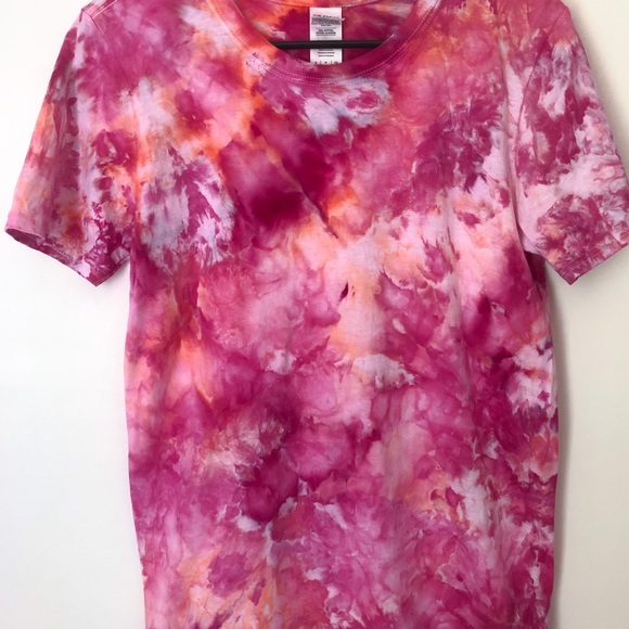 Pink and Orange Tie Dye Tee by Dye Trying Co. - Picture 2 of 4